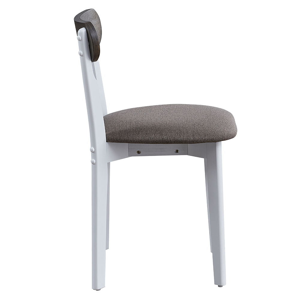 Fidelity - 5 Piece Dining Set - White & Gray