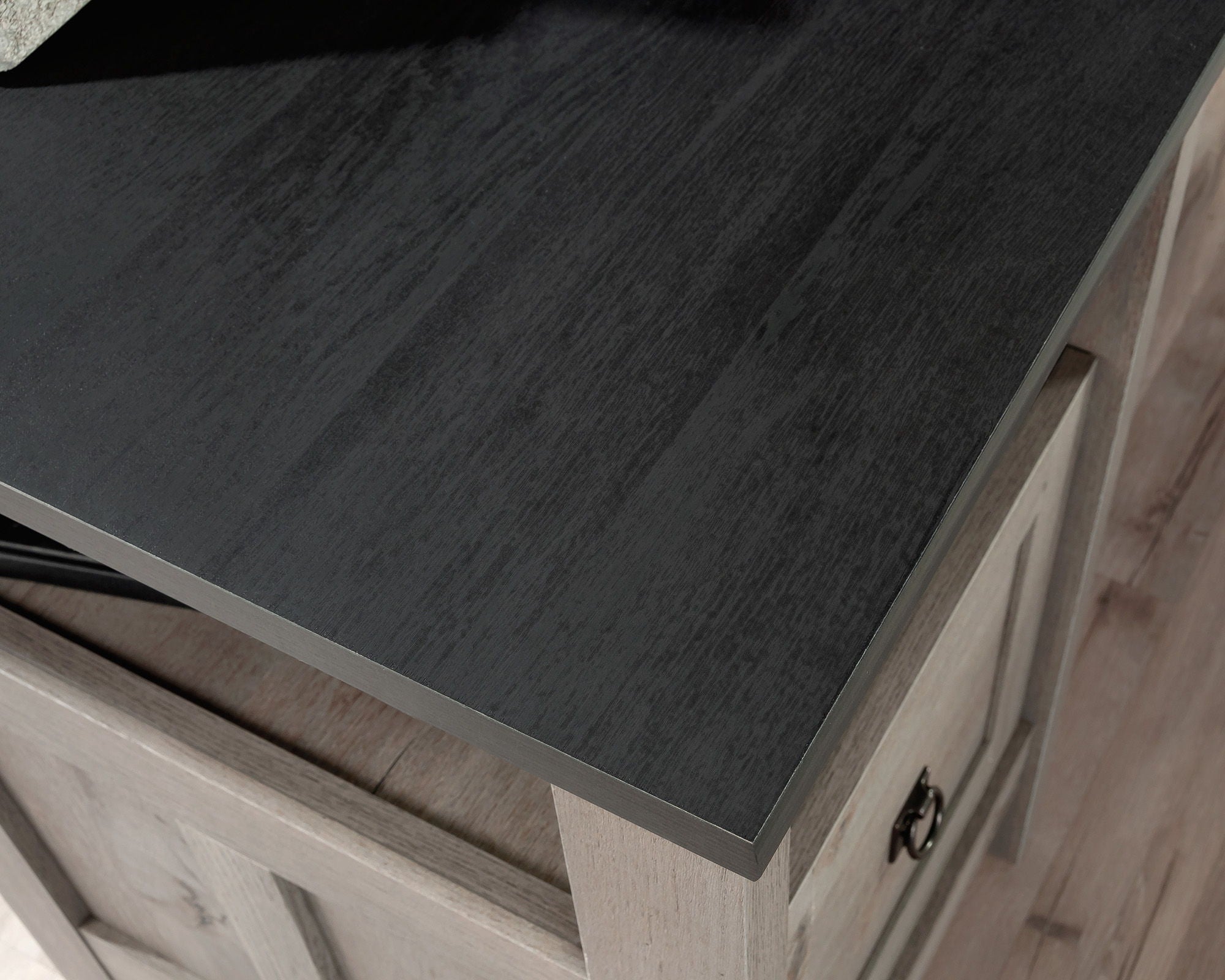 L-Shaped Home Office Desk in Mystic Oak