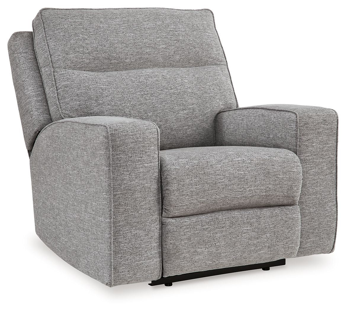 Signature Design by Ashley® Biscoe - Pewter - Power Recliner /Adj Headrest | Meri Furniture