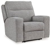 Signature Design by Ashley® Biscoe - Pewter - Power Recliner /Adj Headrest | Meri Furniture