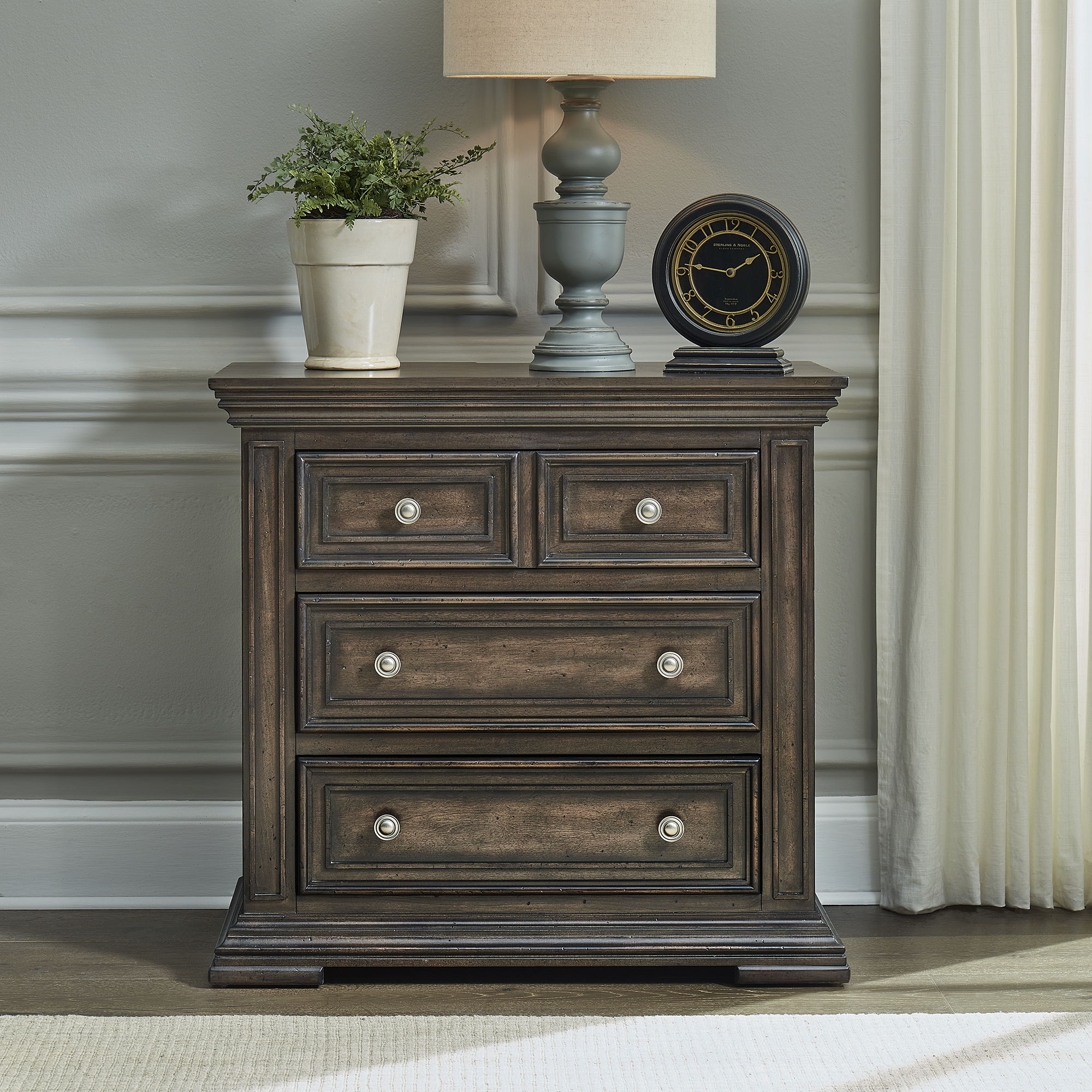 Liberty Furniture Big Valley - Bedside Chest With Charging Station | Meri Furniture