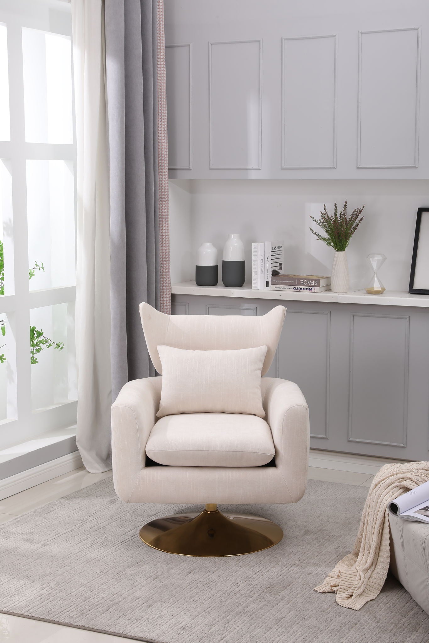 Classic Mid-Century 360 Degree Swivel Accent Chair