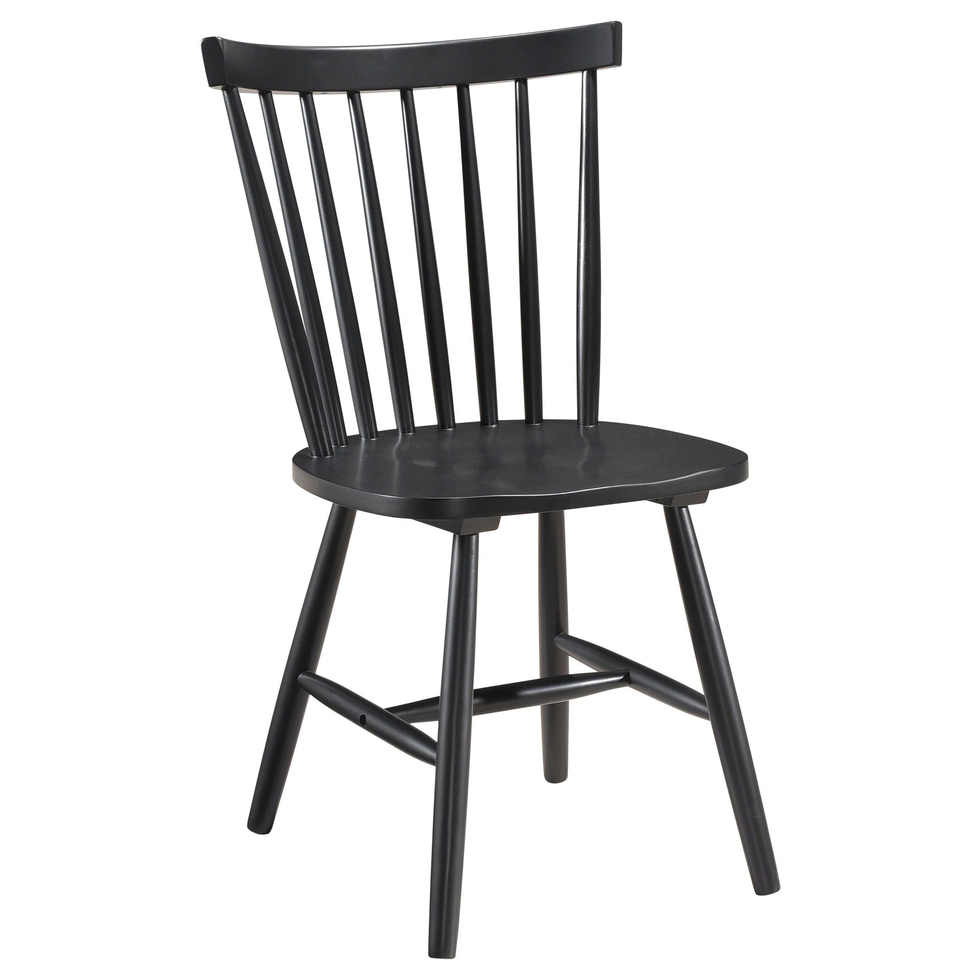 Coaster Fine Furniture Hollyoak - Windsor Wood Dining Side Chair (Set of 2) - Black | Meri Furniture