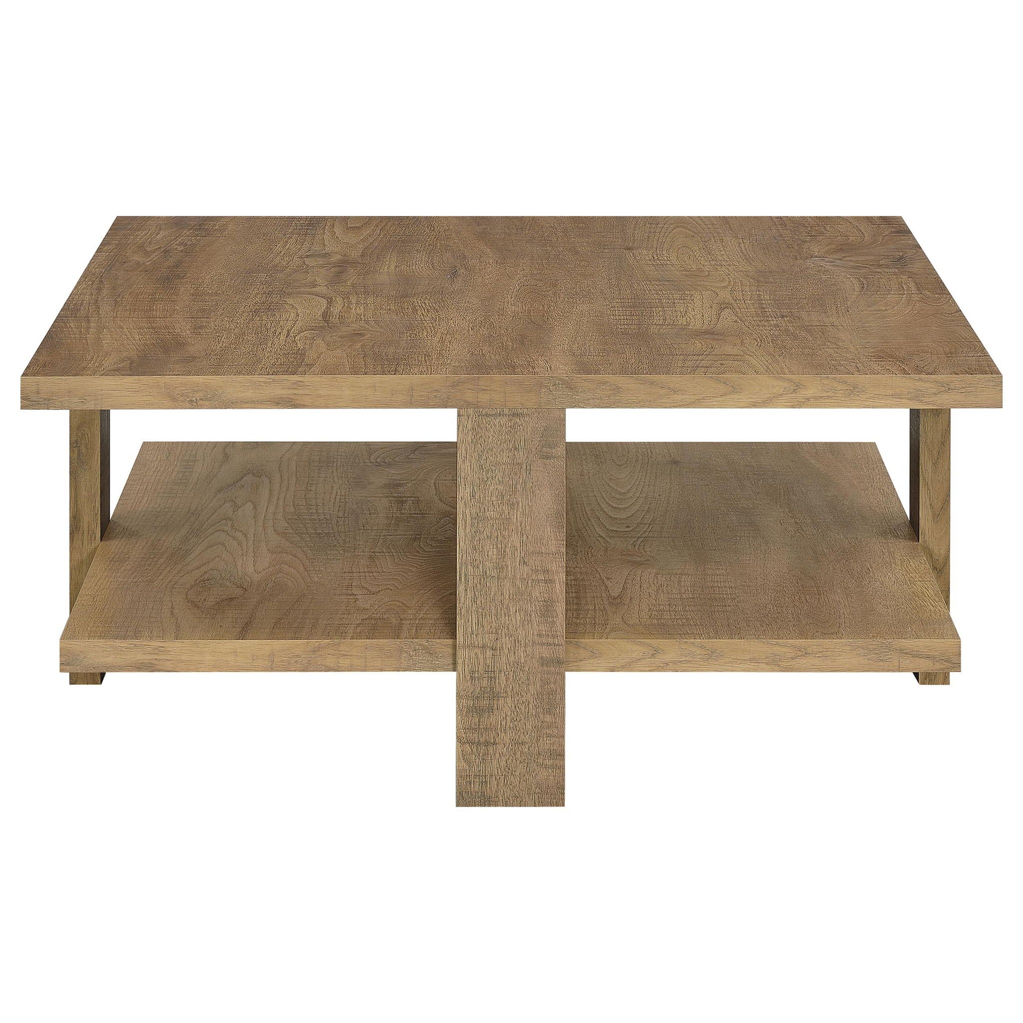 Dawn 2-piece Round Coffee and End Table Set Mango Brown