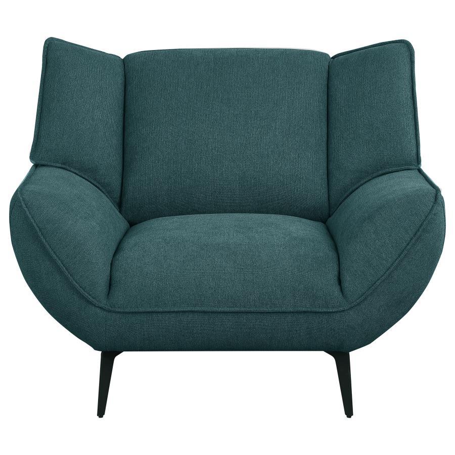 Coaster Fine Furniture Acton - Upholstered Flared Arm Accent Chair - Teal Blue | Meri Furniture