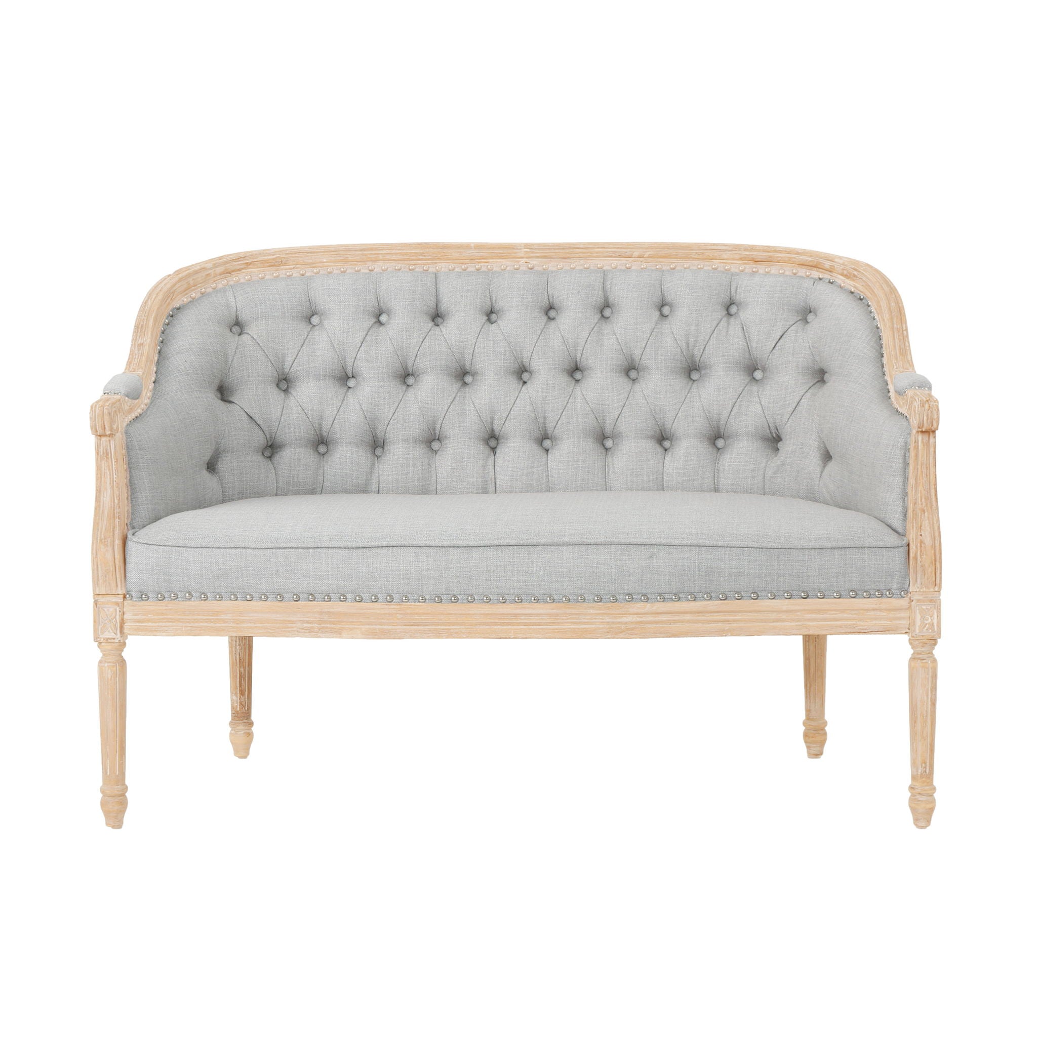 French Country Chesterfield Style Tufted Loveseat