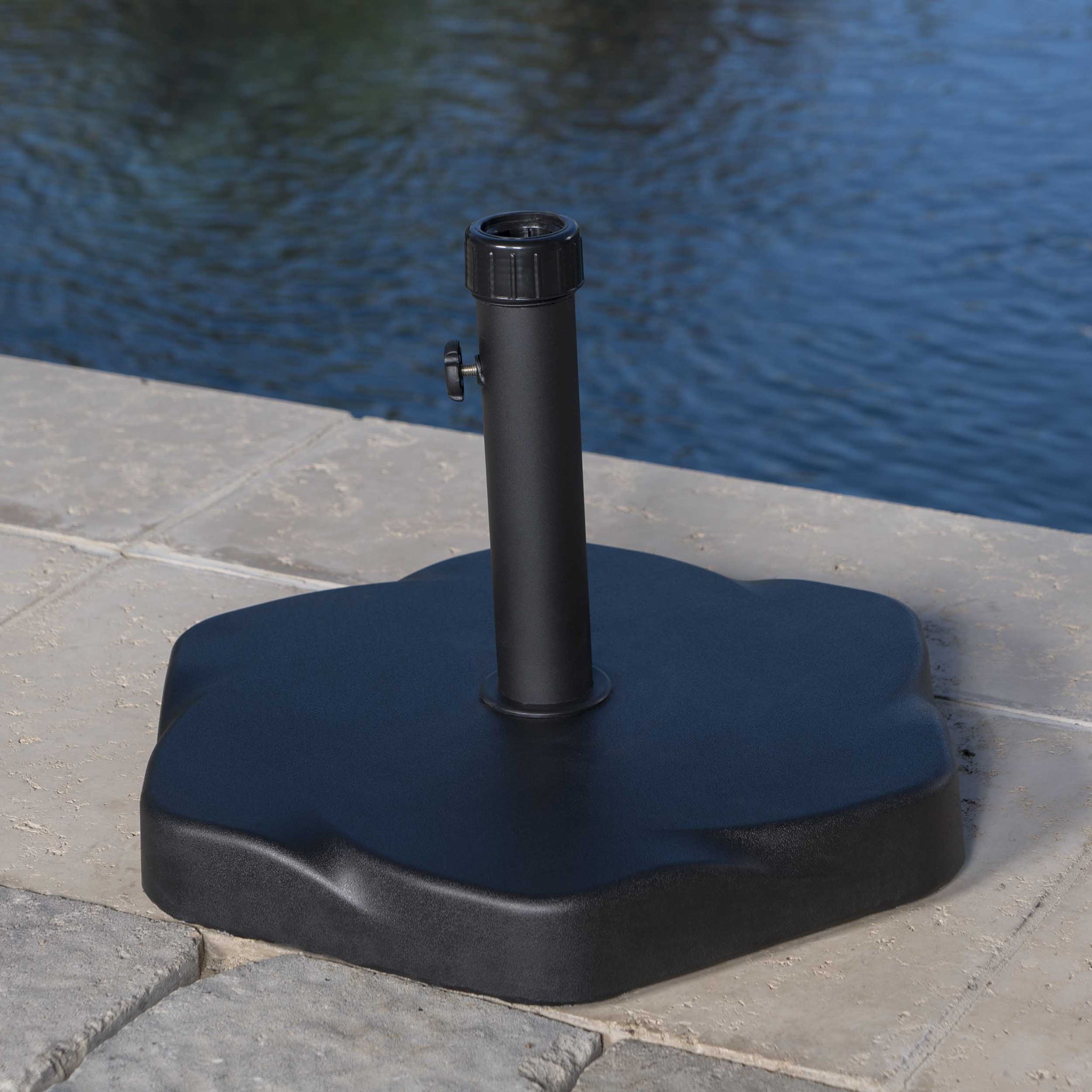 Umbrella Base With Hexagonal Shape - Black