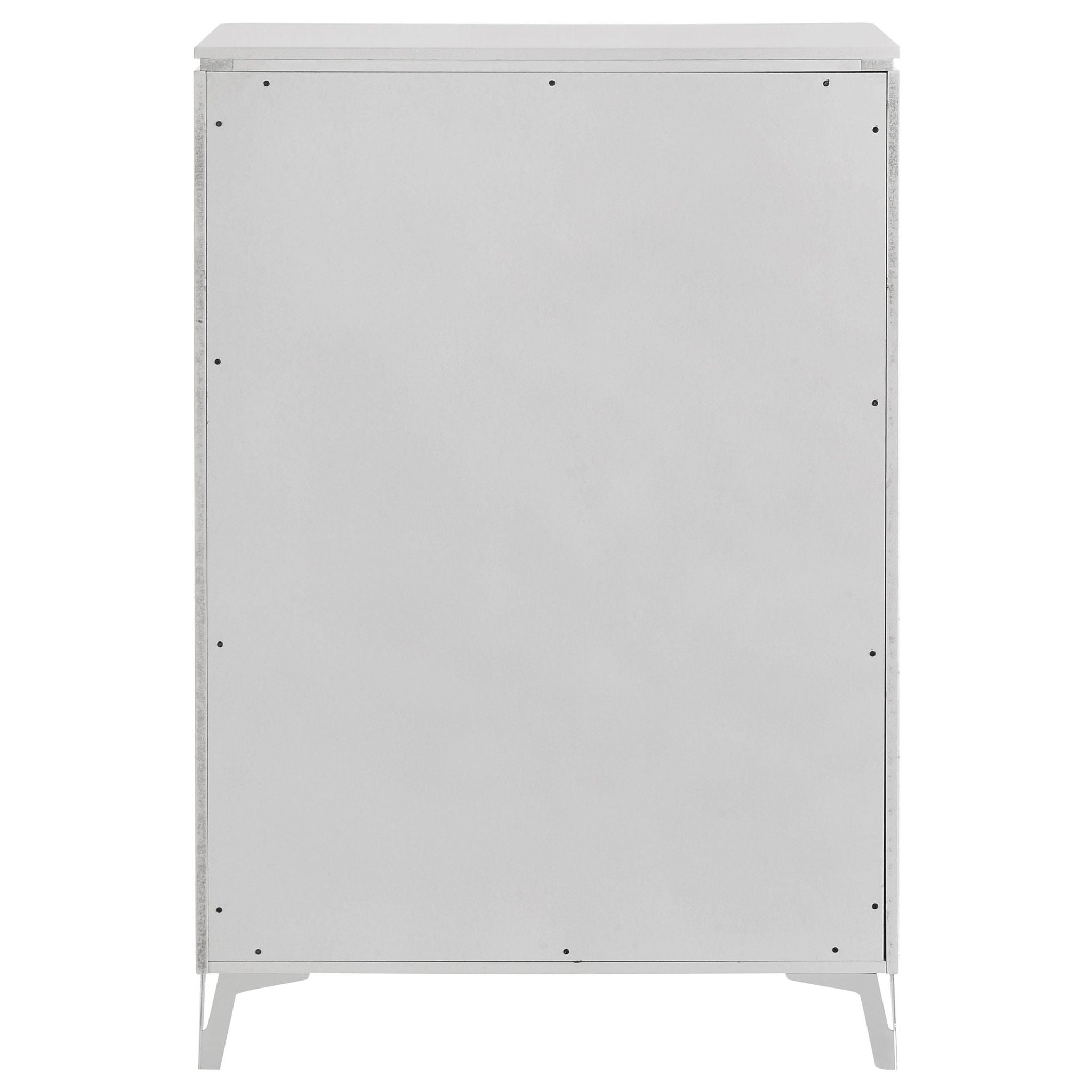Cassia 5-drawer Bedroom Chest of Drawers White High Gloss