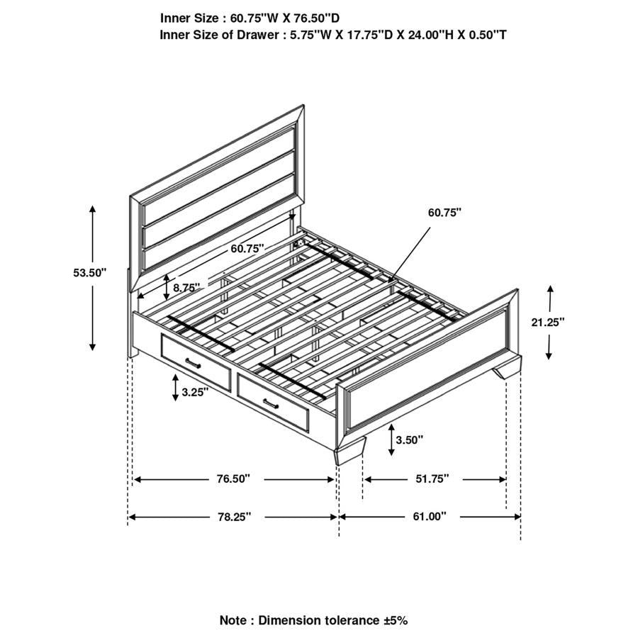 Coaster Fine Furniture Kauffman - Wood Storage Panel Bed | Meri Furniture