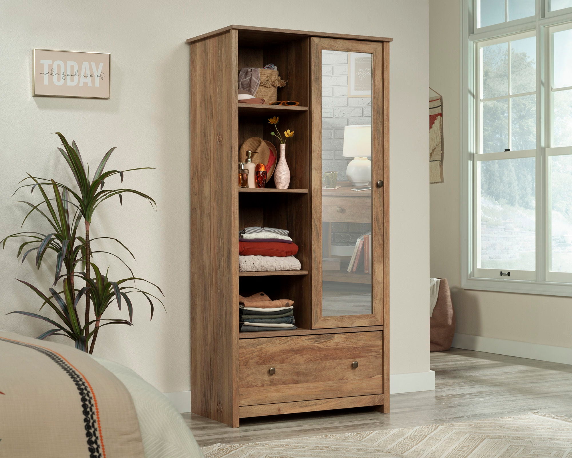 Wardrobe Cabinet in Sindoori Mango