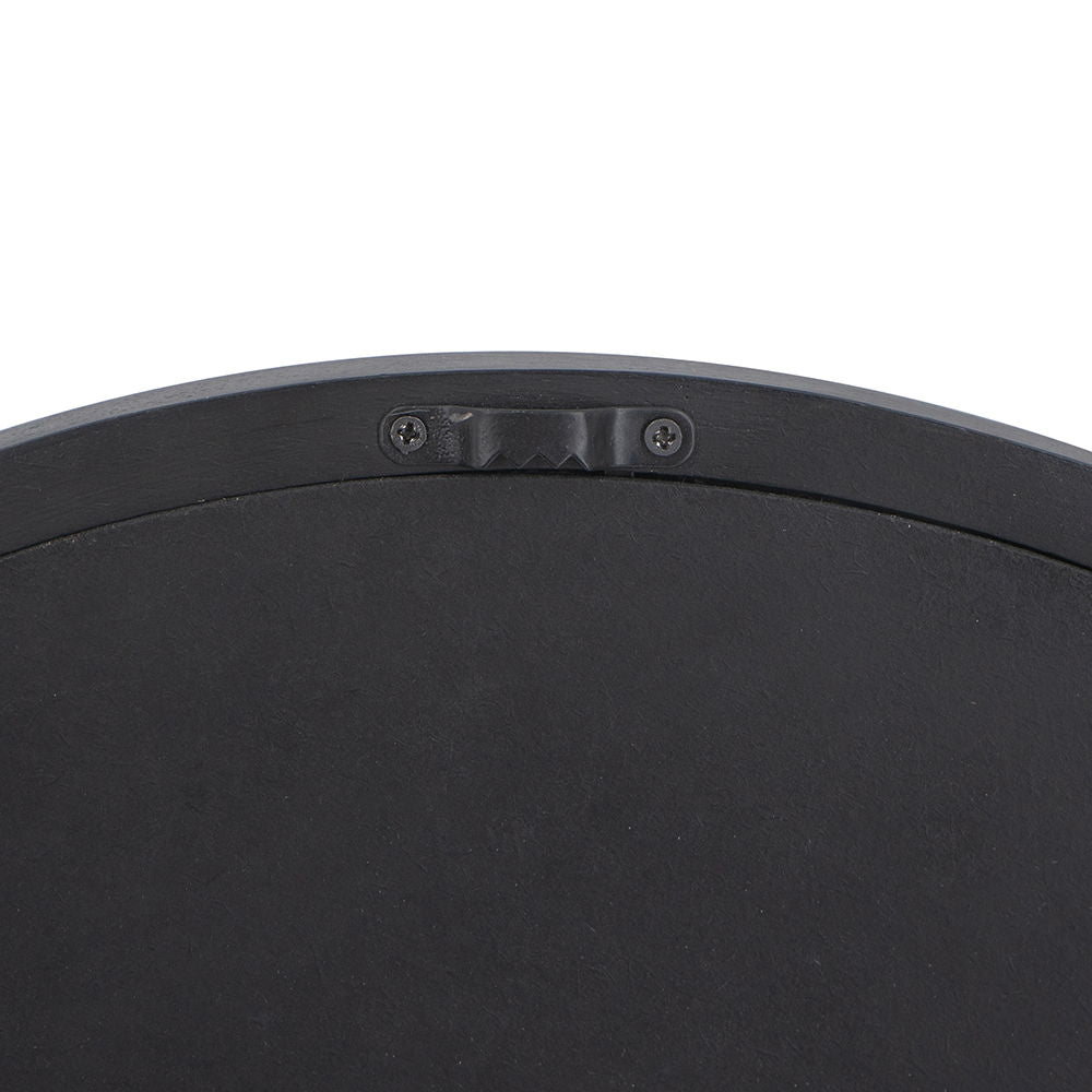 Circle Wall Mirror With Wooden Frame, Wall Mirror For Living Room