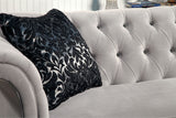 Furniture of America Rotterdam - Sectional - Warm Gray / Black / Silver | Meri Furniture