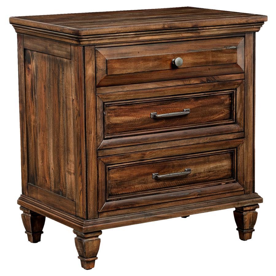 Coaster Fine Furniture Avenue - 3-Drawer Nightstand | Meri Furniture