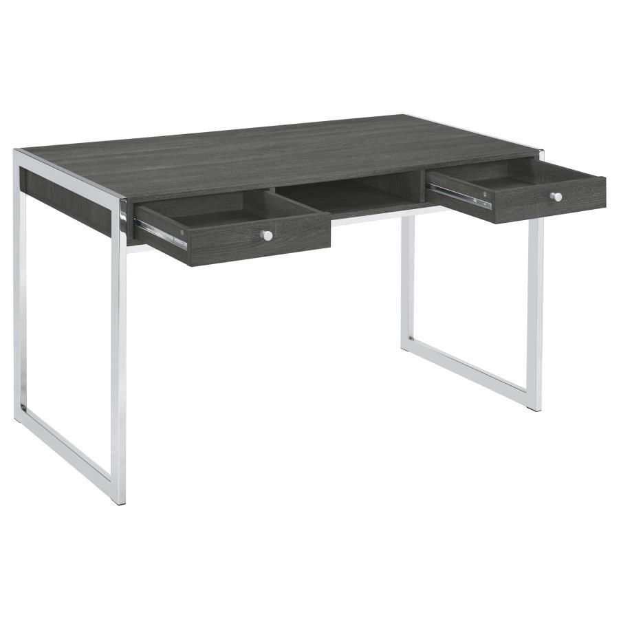 Coaster Fine Furniture Wallice - 2-Drawer Writing Desk - Weathered Gray | Meri Furniture