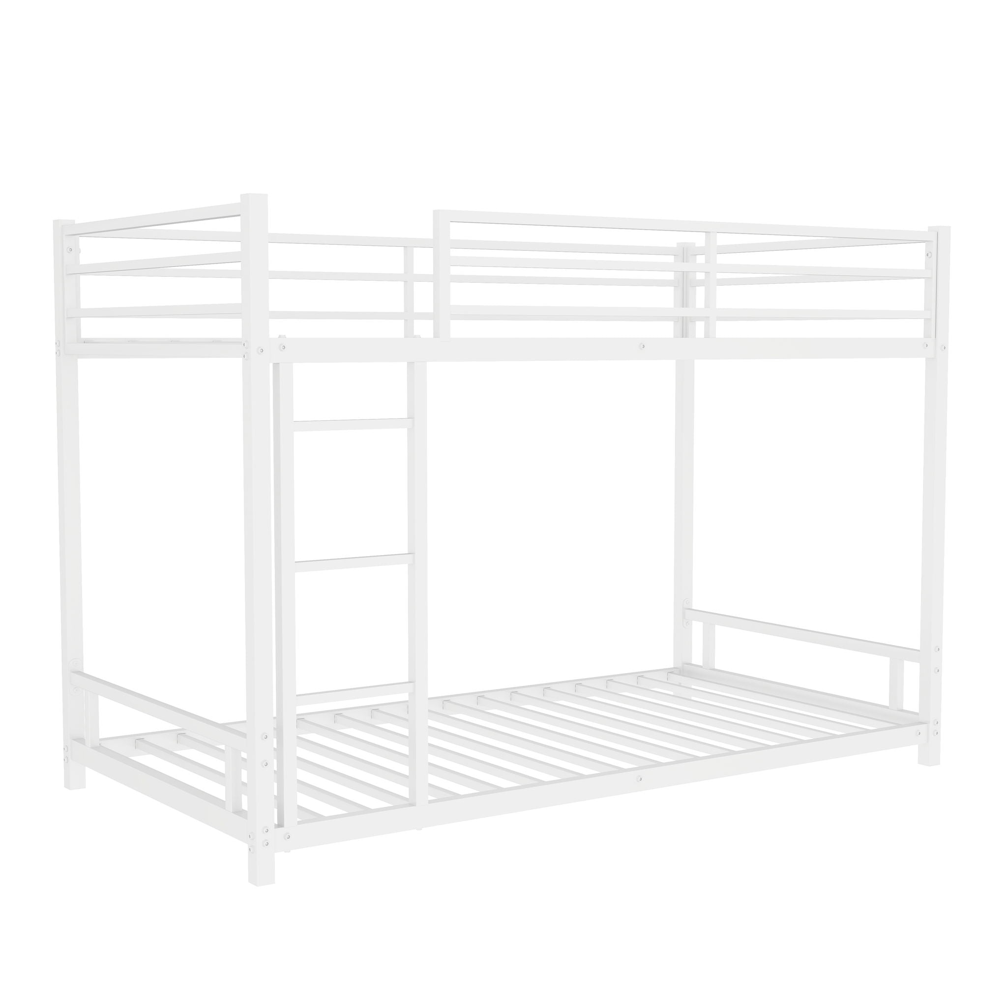 Bunk Bed With Noise Reduction And Safety Guardrail