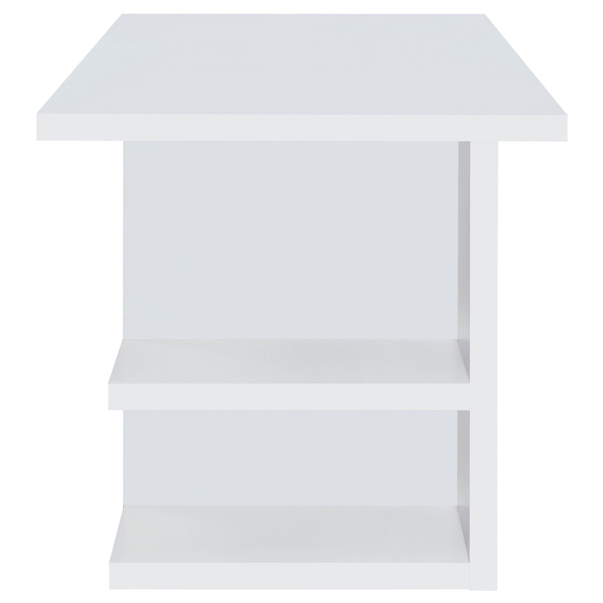 Hannah - 4 Shelf Writing Desk With Open Shelving - White