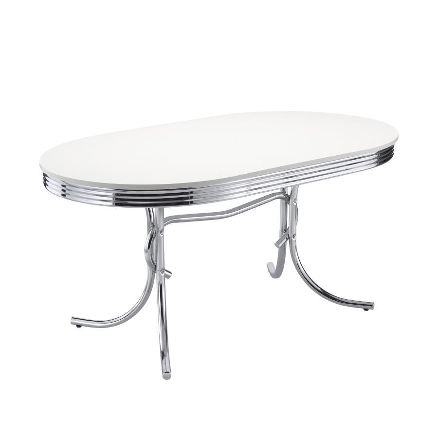 Coaster Fine Furniture Retro - Oval Dining Table Set | Meri Furniture