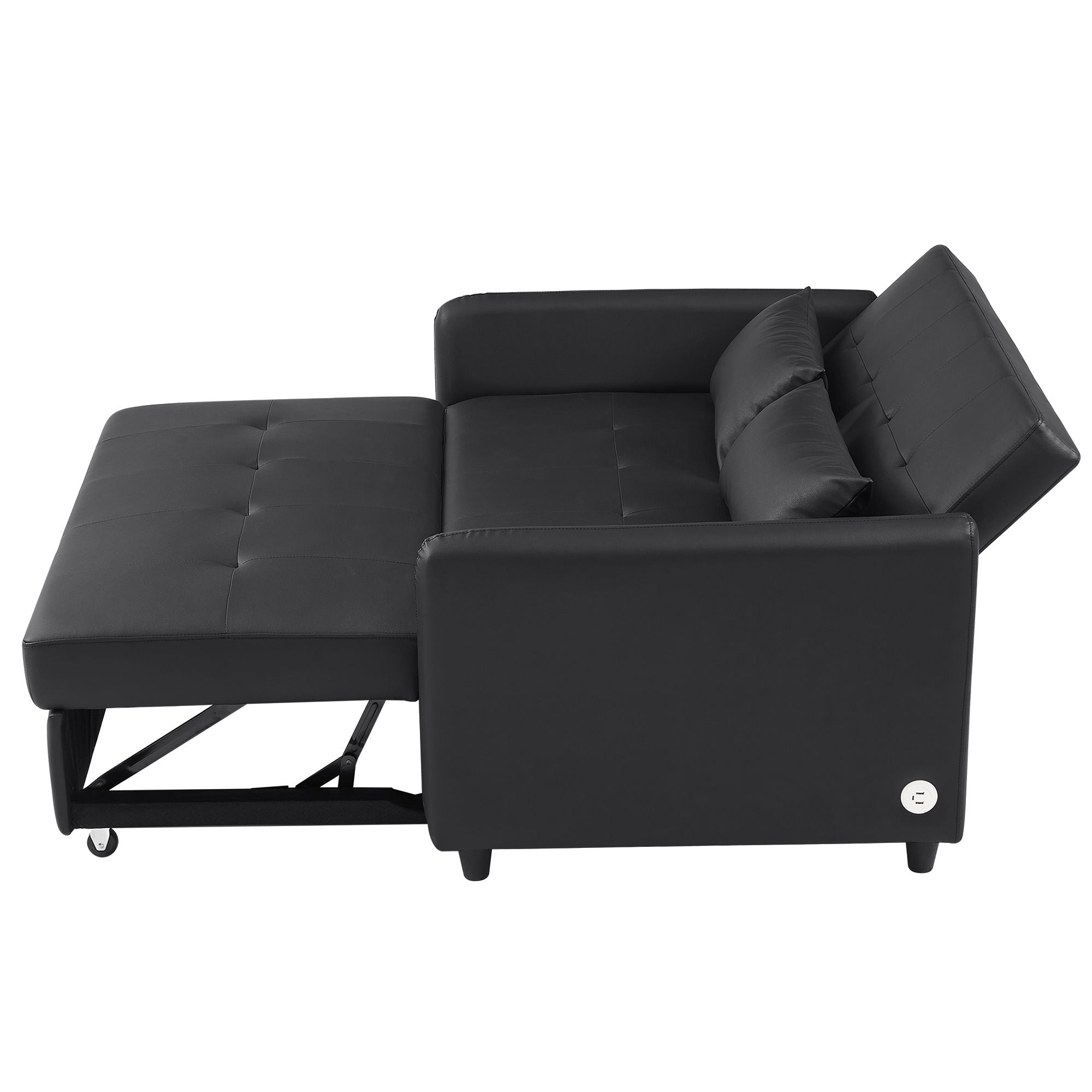 Convertible Sleeper Bed, Adjustable Oversized Armchair With 3 USB Ports