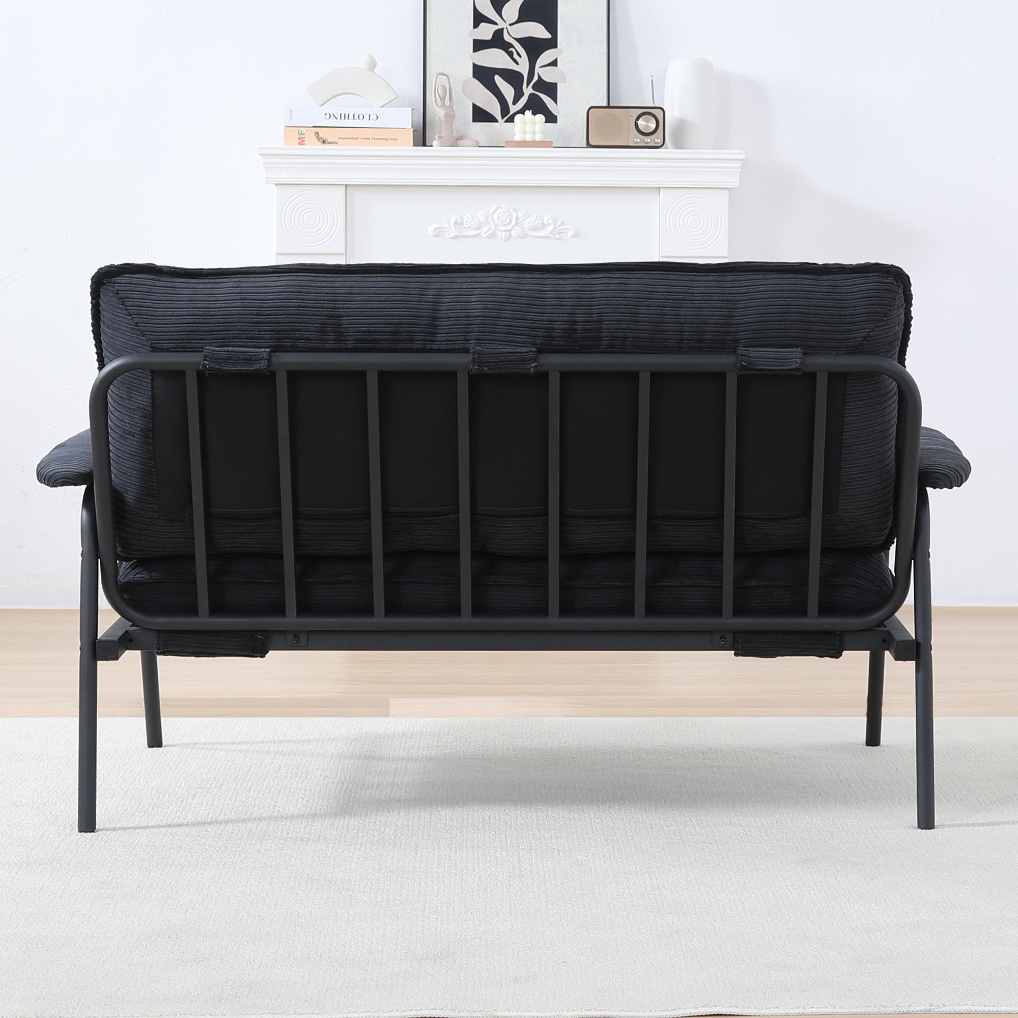 Modern Metal Frame Sofa With Sponge Filling For Compact Spaces And Versatile Use