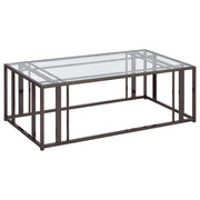 Coaster Fine Furniture Adri - Rectangular Glass Top Coffee Table | Meri Furniture