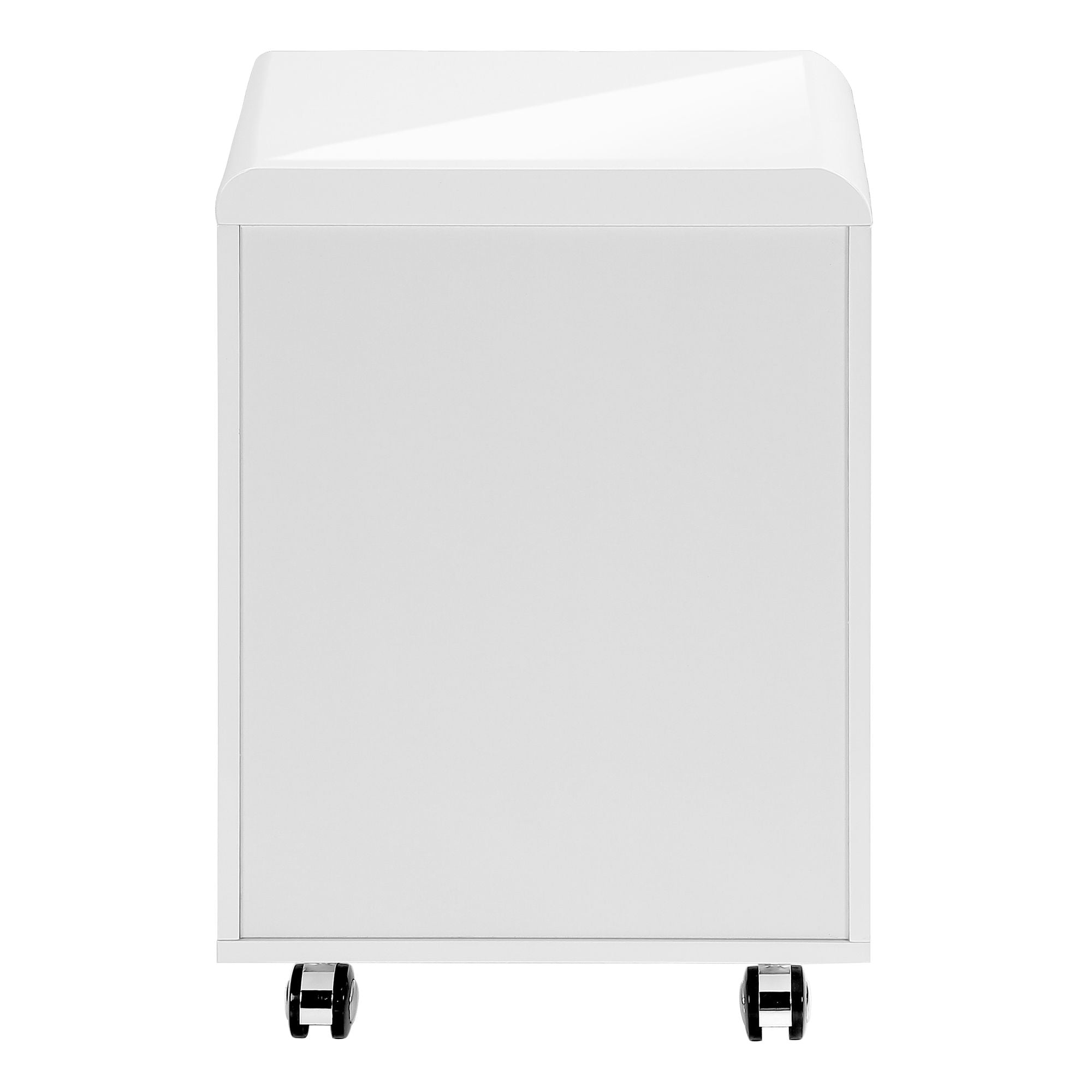 File Cabinet, Rolling Mobile, Storage Drawers, Printer Stand, Office, Work, Glossy Contemporary, Modern - White