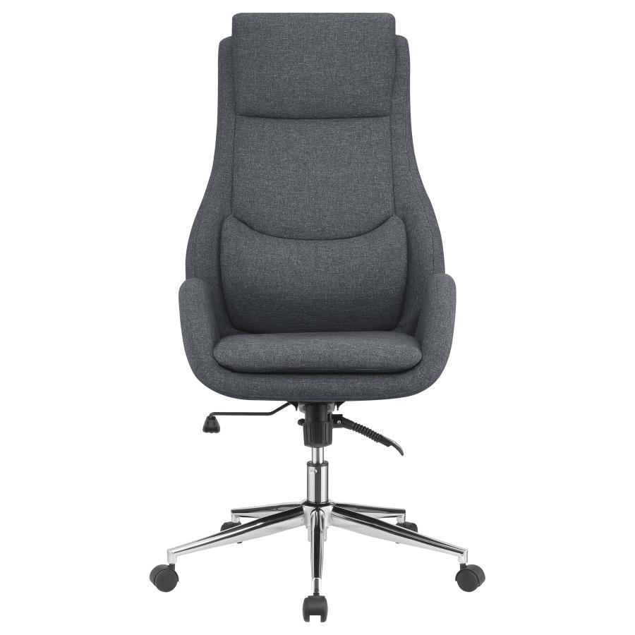 Coaster Fine Furniture Cruz - Upholstered Adjustable Home Office Desk Chair - Gray | Meri Furniture