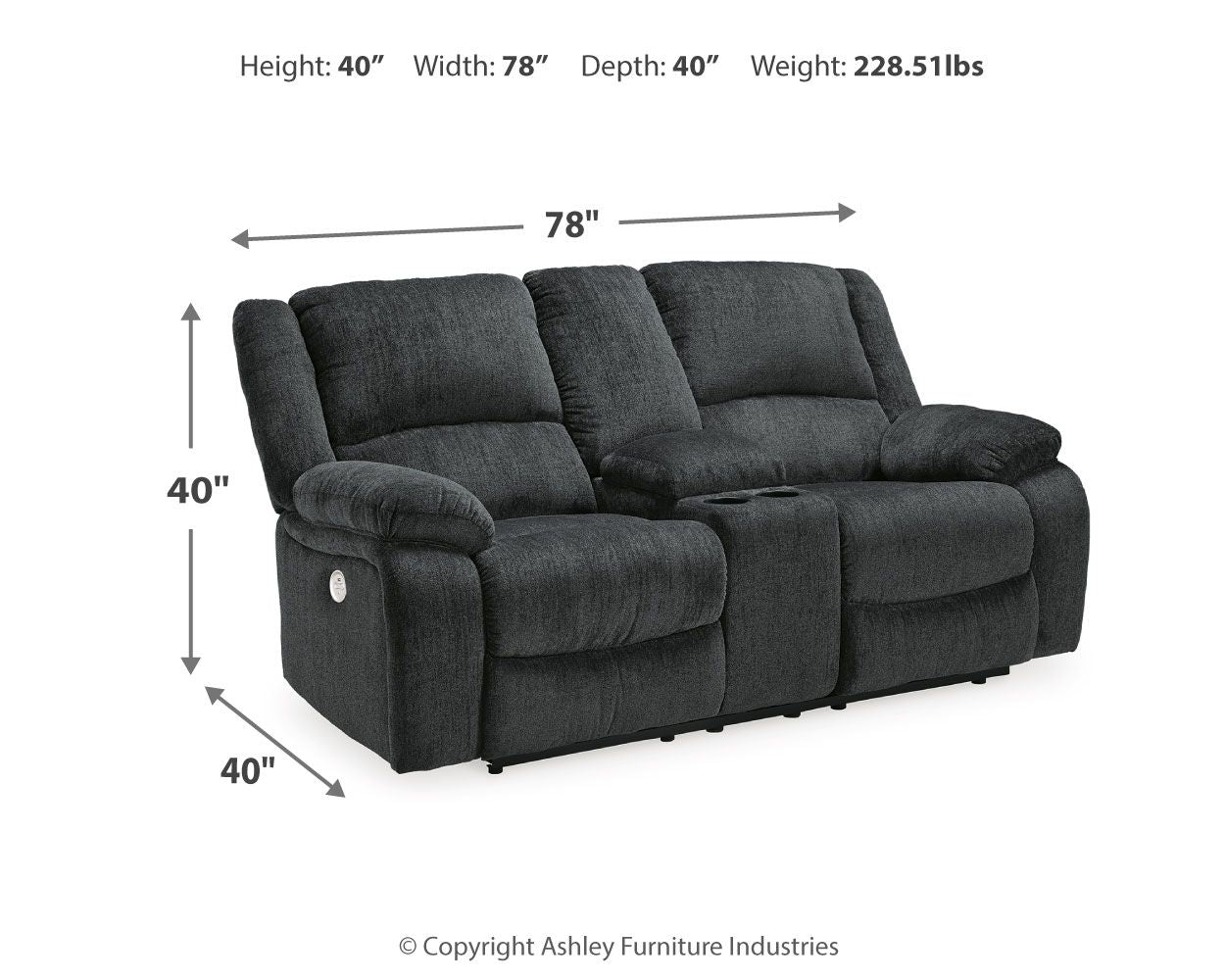 Ashley Furniture Draycoll - Reclining Loveseat | Meri Furniture