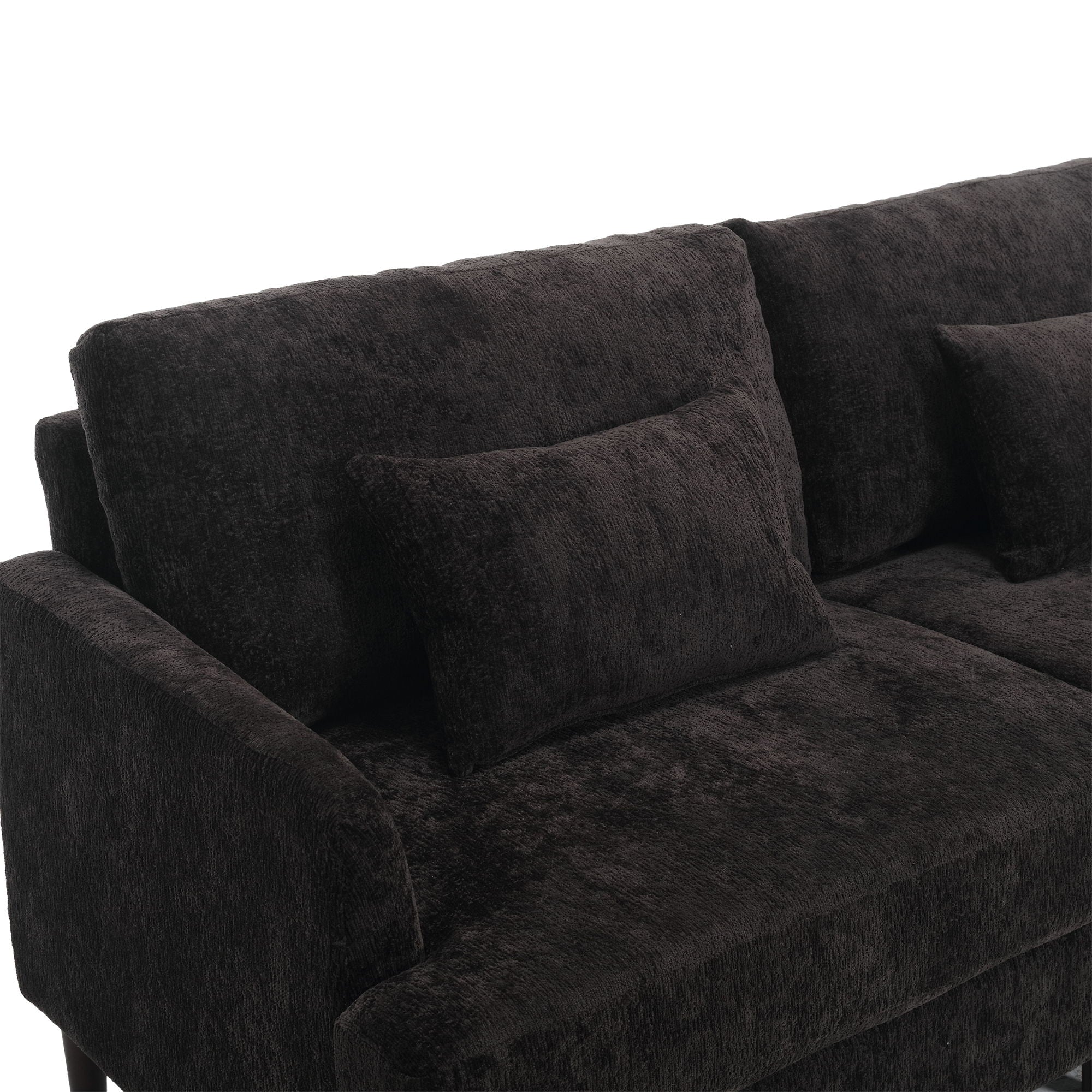 Mid Century Modern Fabric Loveseat Sofa, 2 Seat Upholstered Couch