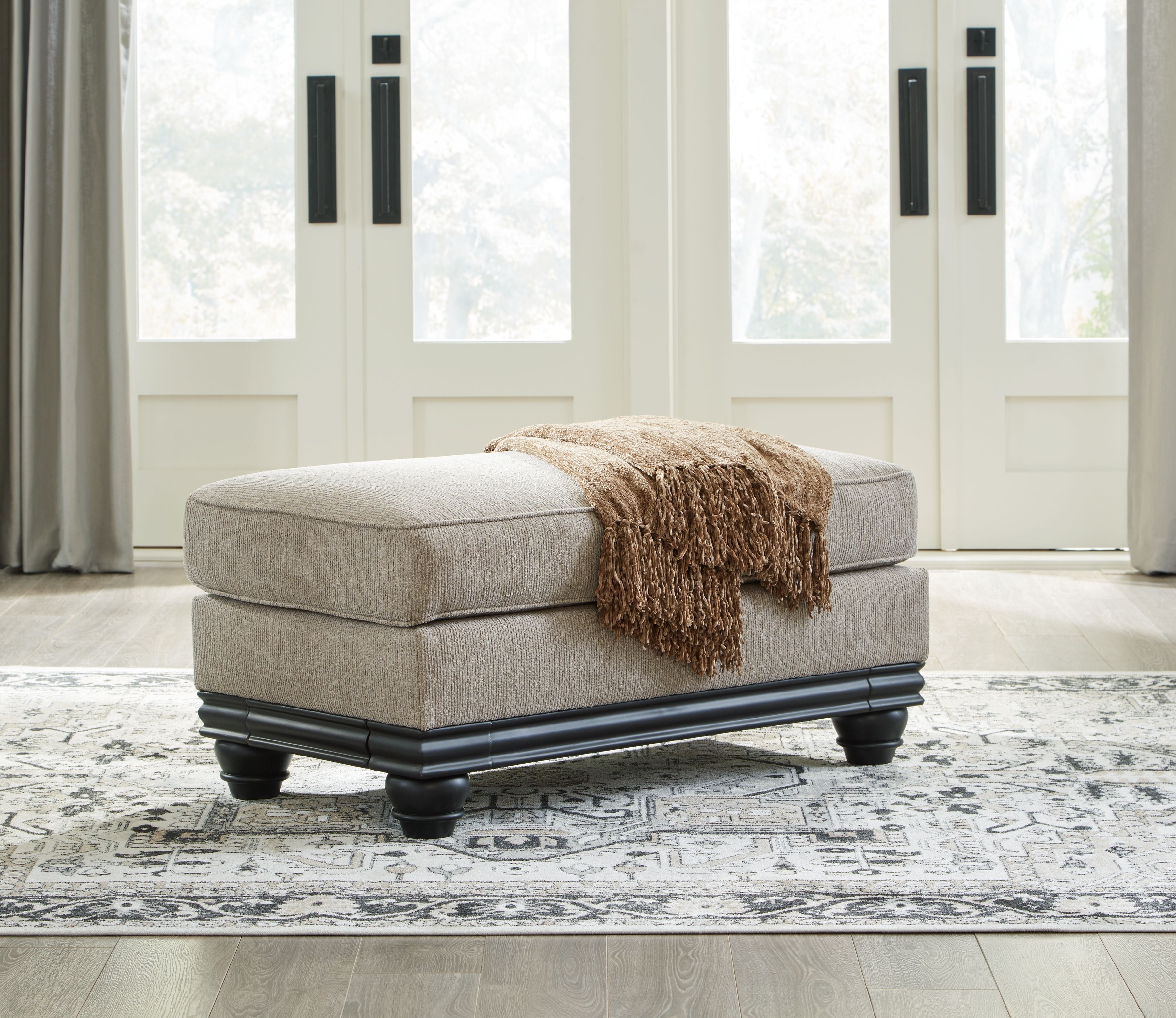 Signature Design by Ashley® Elbiani - Alloy - Ottoman | Meri Furniture