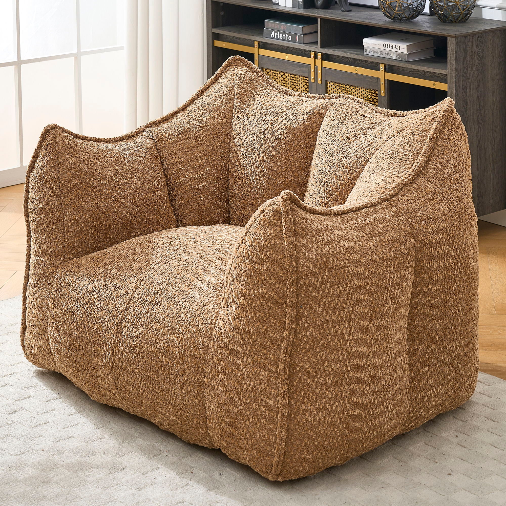 Comfortable Chenille Sofa Chairs With Highly Resilient Foam For Living Rooms And Bedrooms