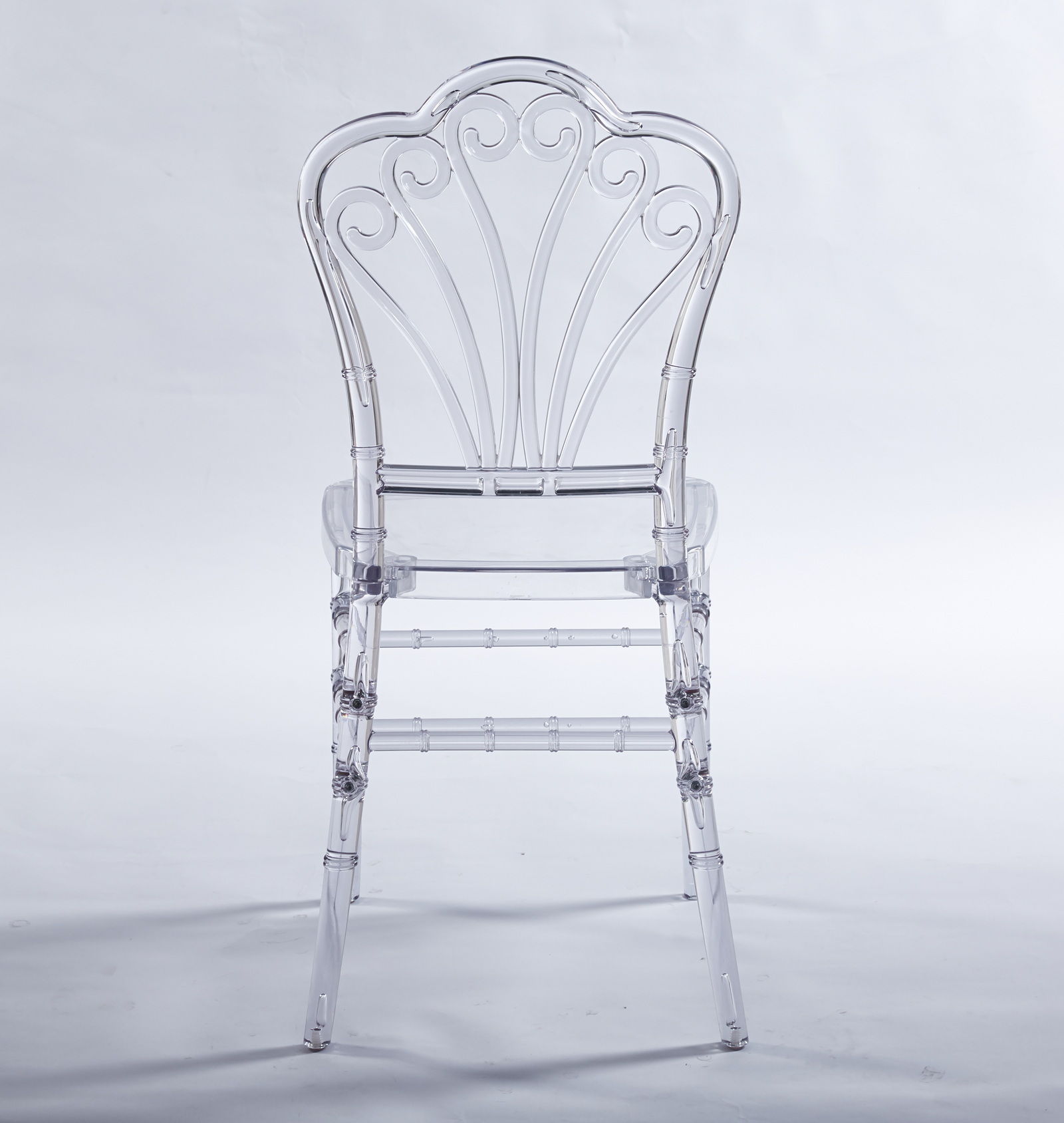 Welding Chair, Dining Chair / Plastic Seat (Set of 4) - Transparent