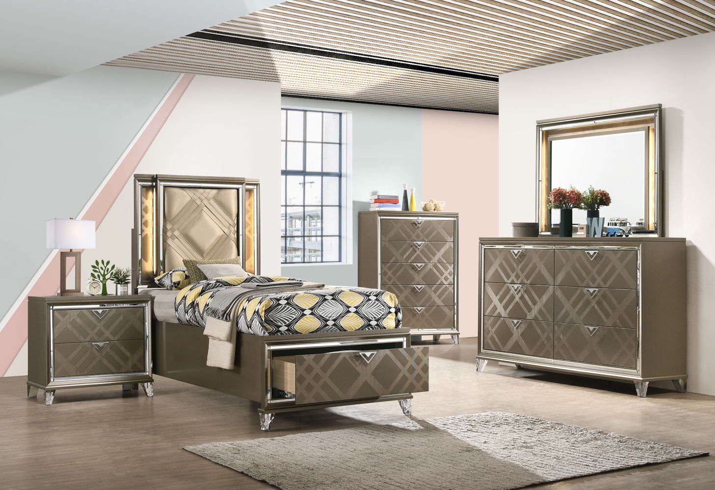 ACME Skylar - Mirror With Led | Meri Furniture