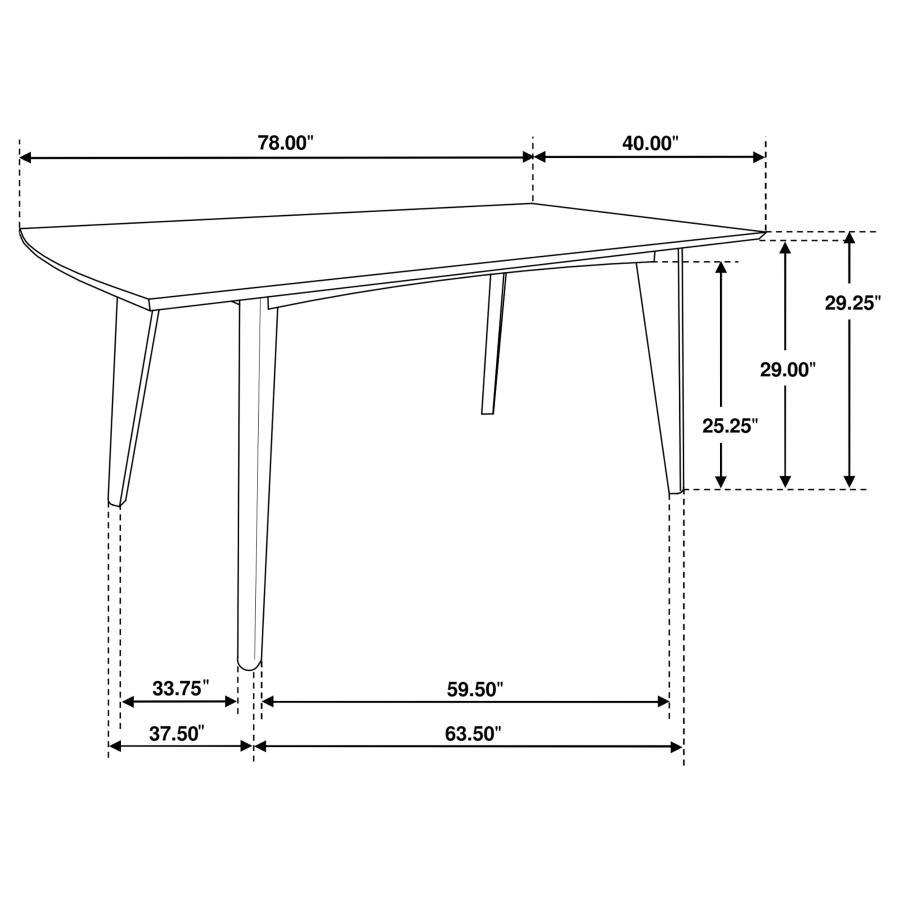 Coaster Fine Furniture Malone - Rectangular Wood Dining Table - Dark Walnut | Meri Furniture