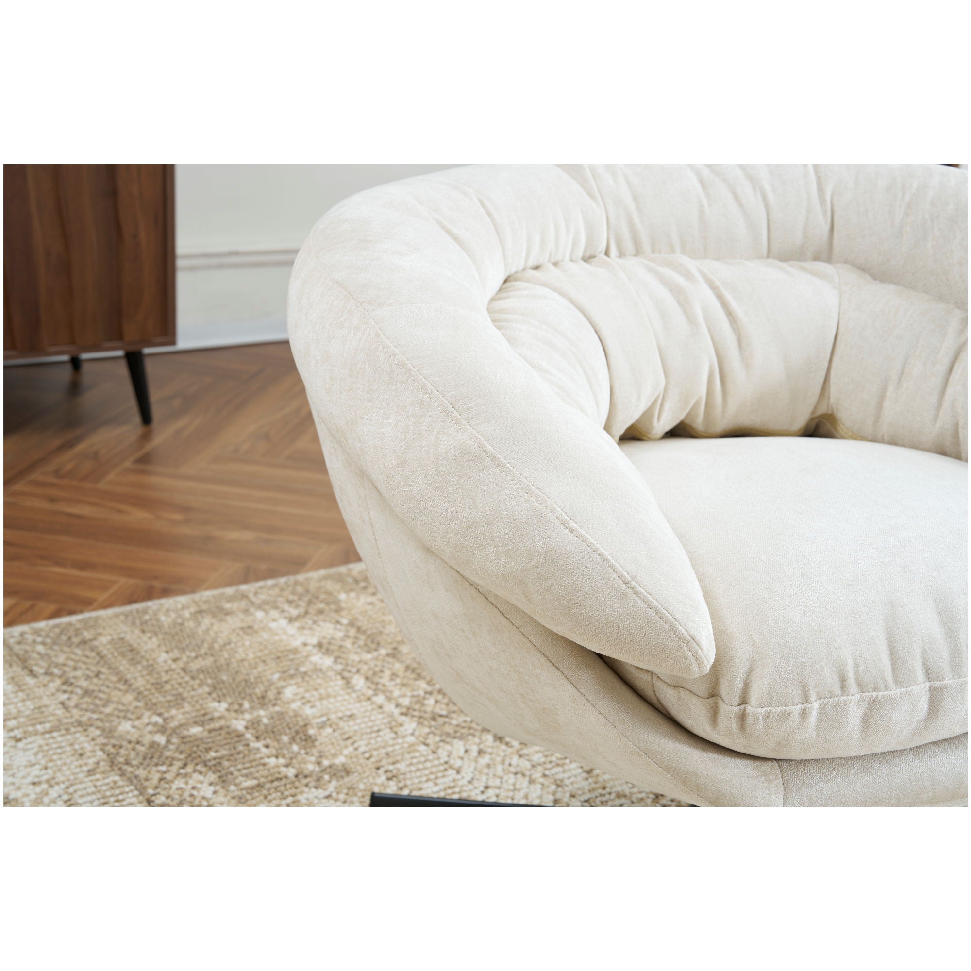 Modern Chenille Office Chair With 360 Degree Swivel