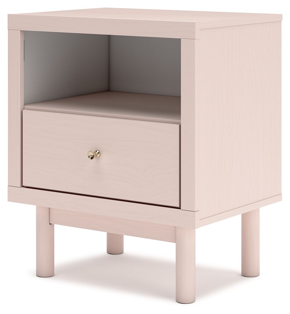 Signature Design by Ashley® Wistenpine - Blush - One Drawer Night Stand | Meri Furniture