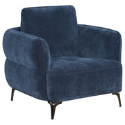 Coaster Fine Furniture Lively - Chenille Upholstered Modern Track Arm Chair - Blue | Meri Furniture