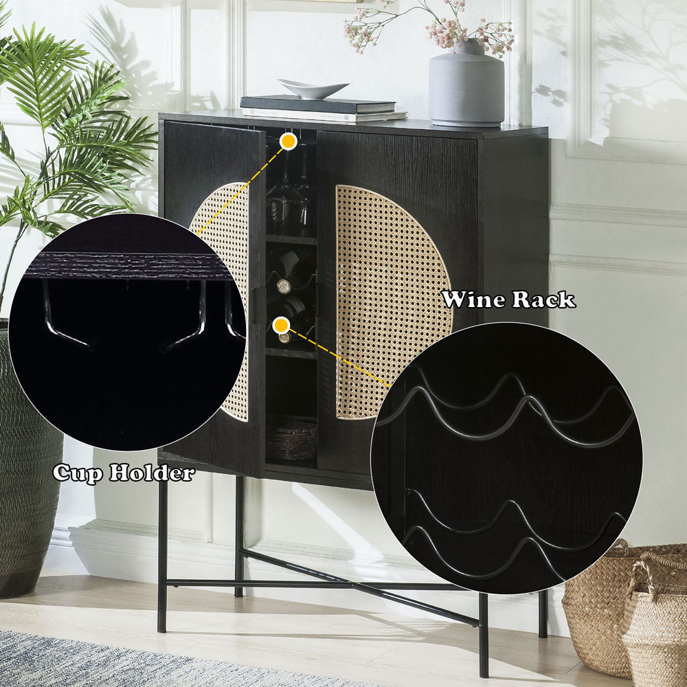 Colson - Wine Cabinet - Black