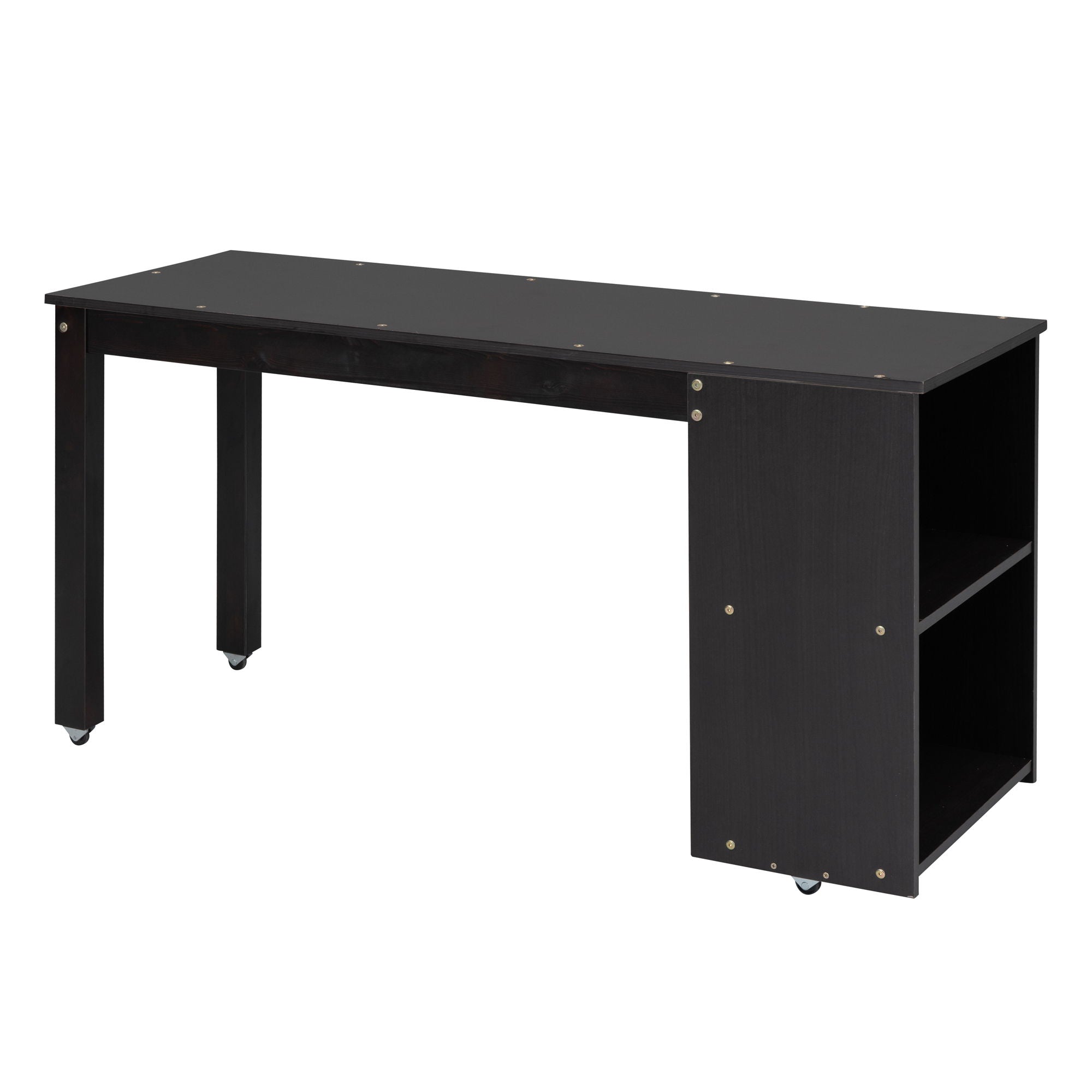 Loft Bed With Retractable Writing Desk And 3 Drawers With Storage Stairs And Shelves