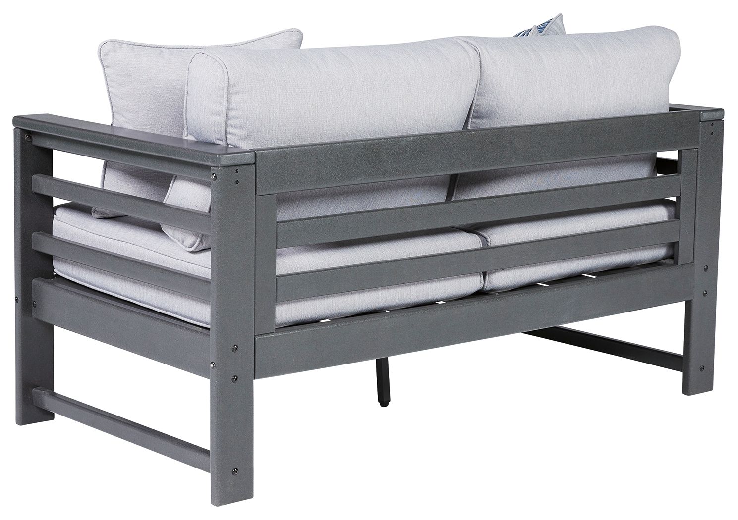 Signature Design by Ashley® Amora - Charcoal Gray - Loveseat W/Cushion | Meri Furniture