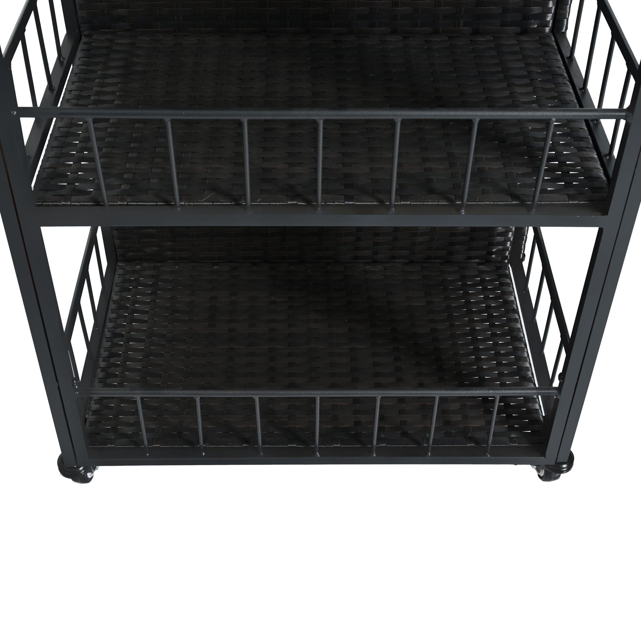 Outdoor Kitchen Island With Storage, Cooking Station, Grill Cart, Foldable Tabletop, And Bottle Opener - Dark Brown