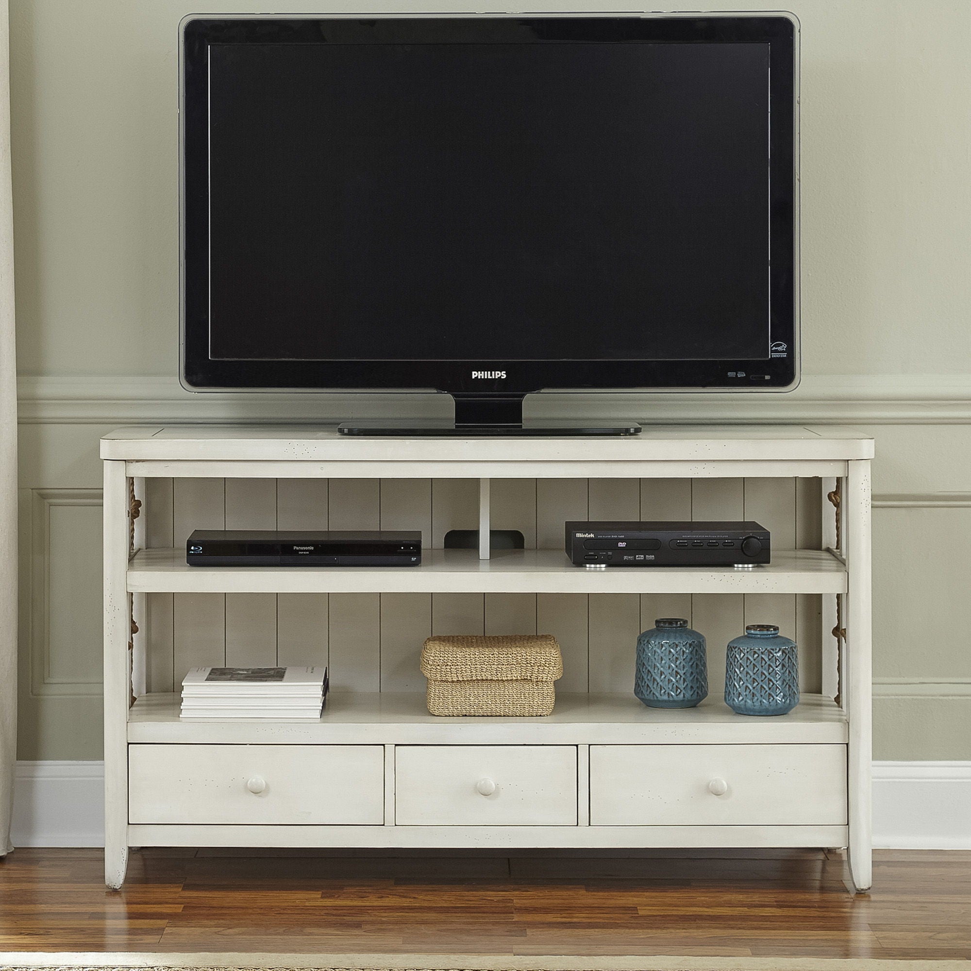 Liberty Furniture Dockside - TV Console - White | Meri Furniture