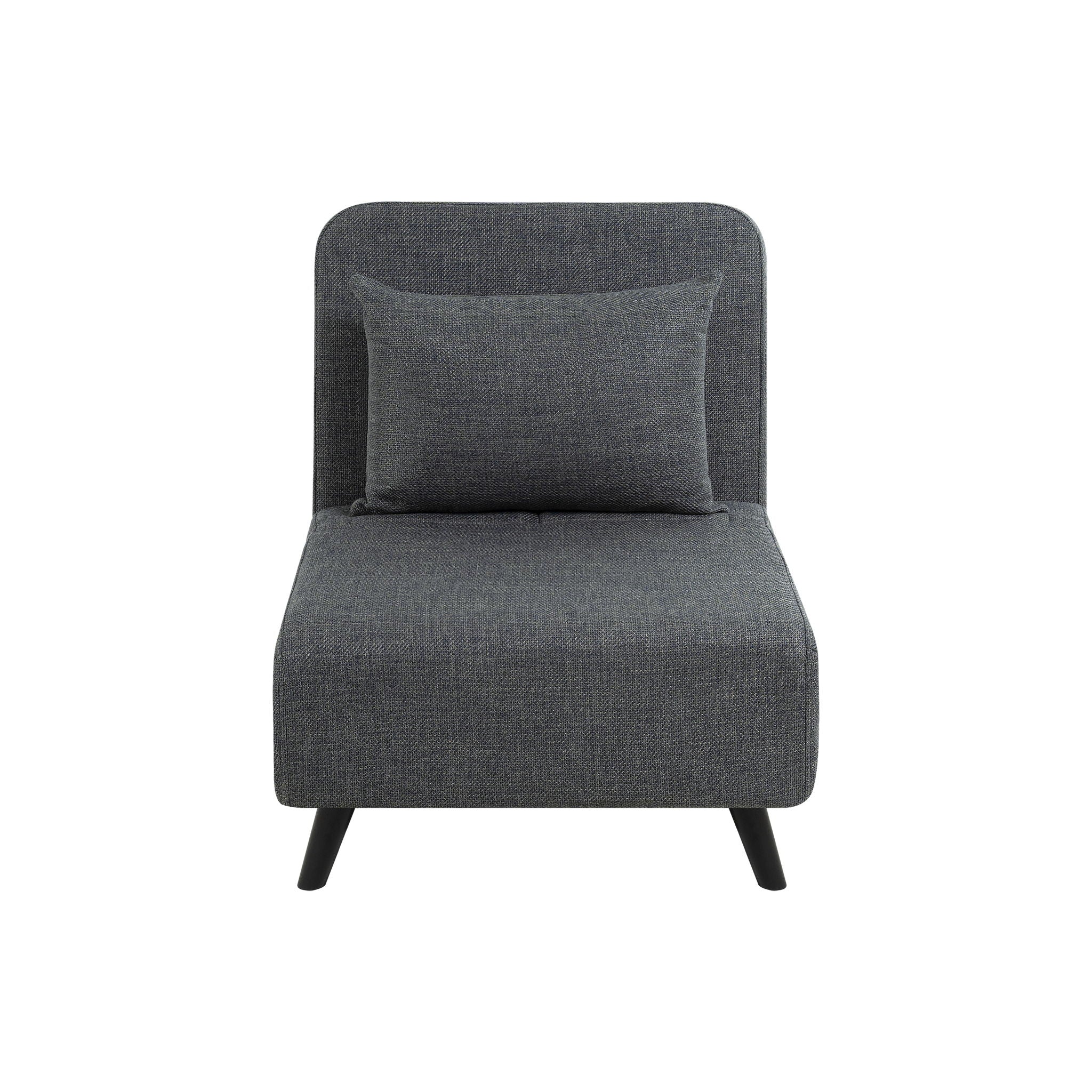 3 In 1 Foldable Linen Chaise Lounge With Adjustable Backrest