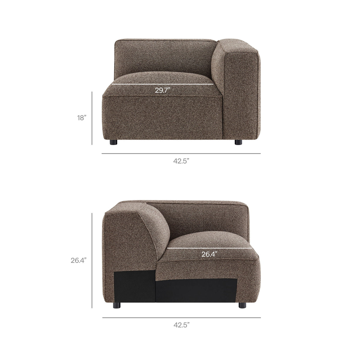 Auren 6 Piece Lattice Bouclé Upholstered Modular Sectional by Modway