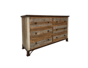 International Furniture Direct Antique - Dresser With 6 Drawers - Multicolor | Meri Furniture