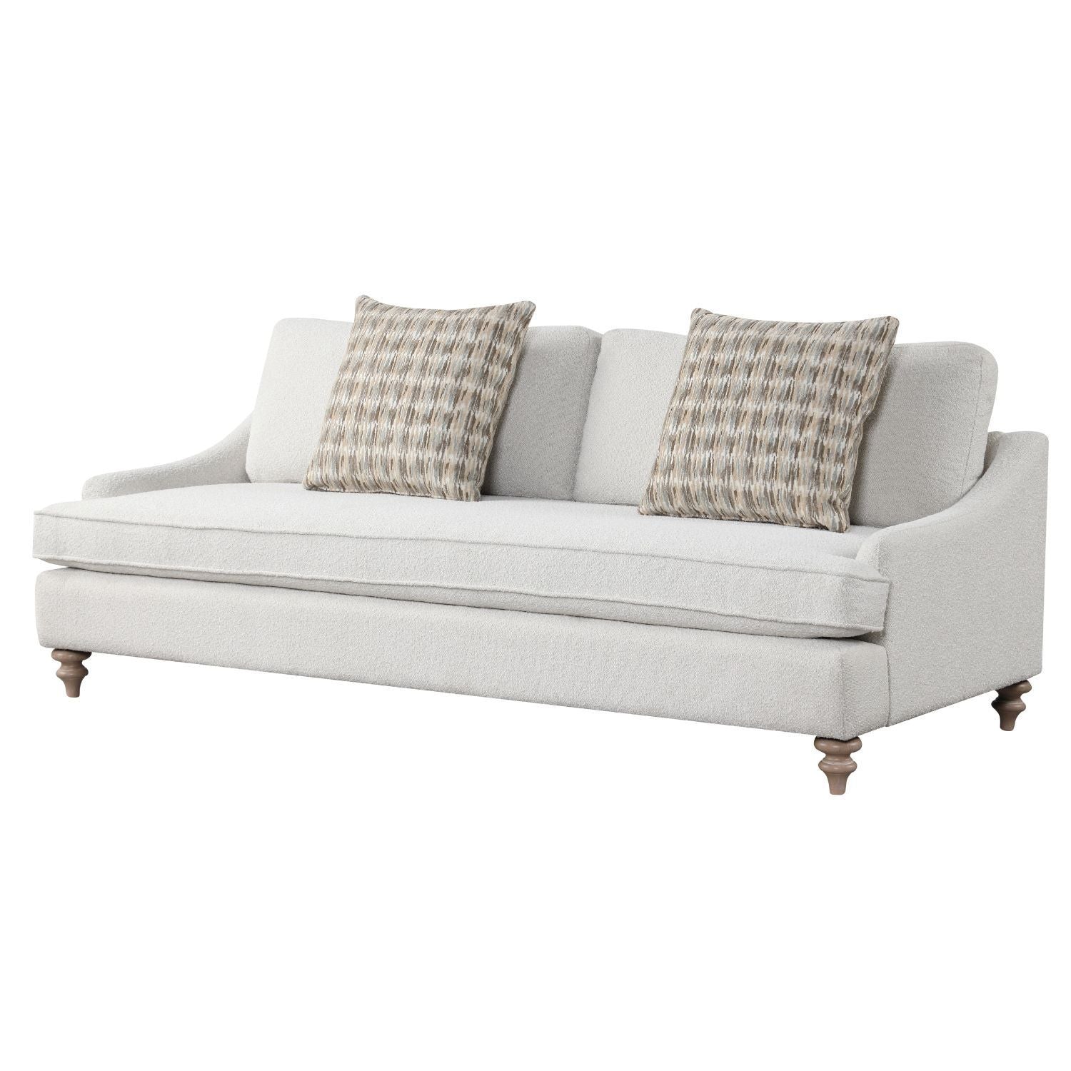 Sofa Single Reverable Cushion With 2 Pillows - Off White