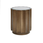 Valentina - Accent Table With Scalloped Edge Design - Bronze