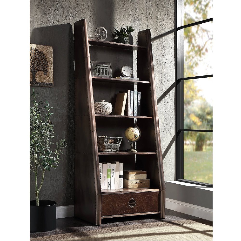 ACME Brancaster - Bookcase - Aluminum | Meri Furniture