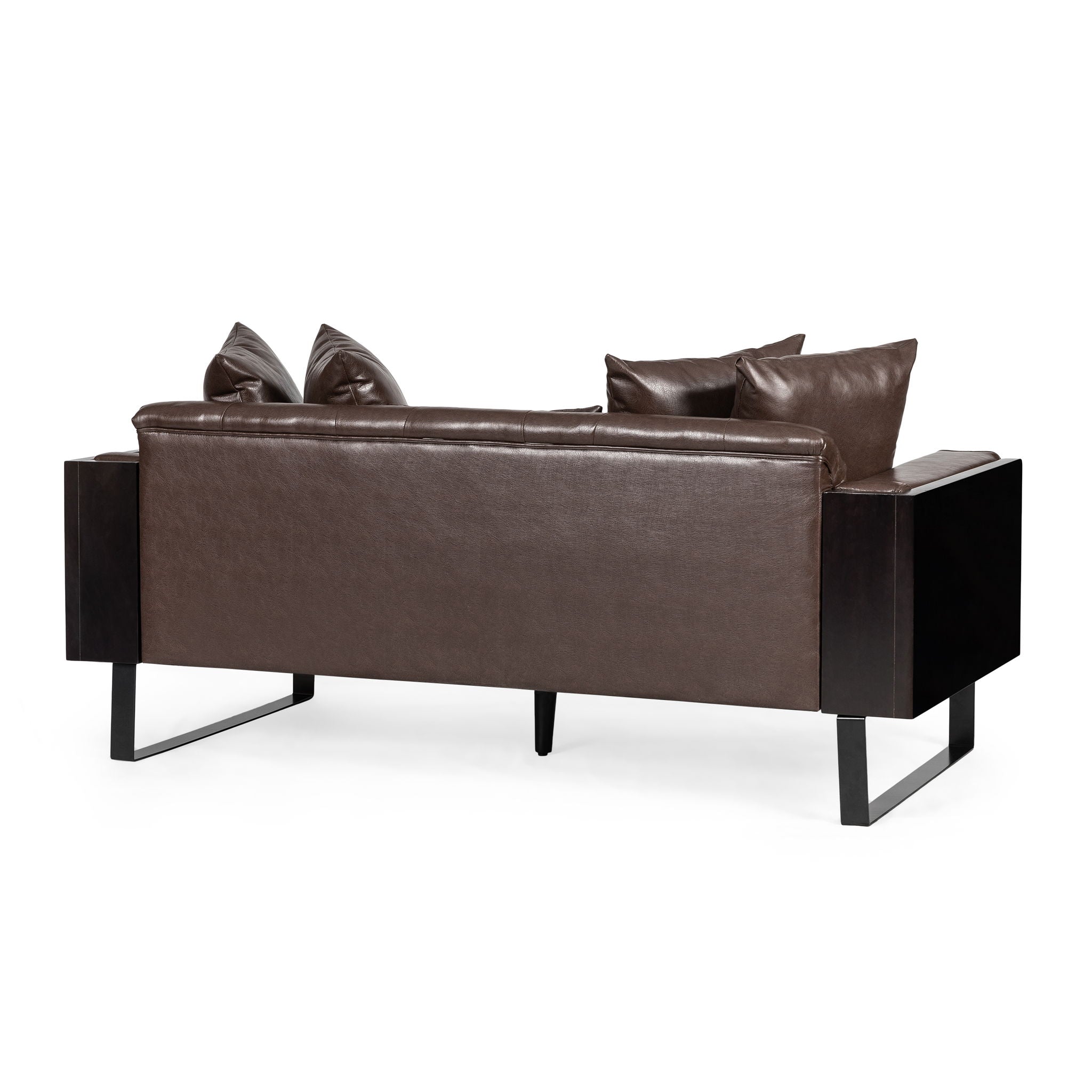 Contemporary Oversized Loveseat With Accent Pillow
