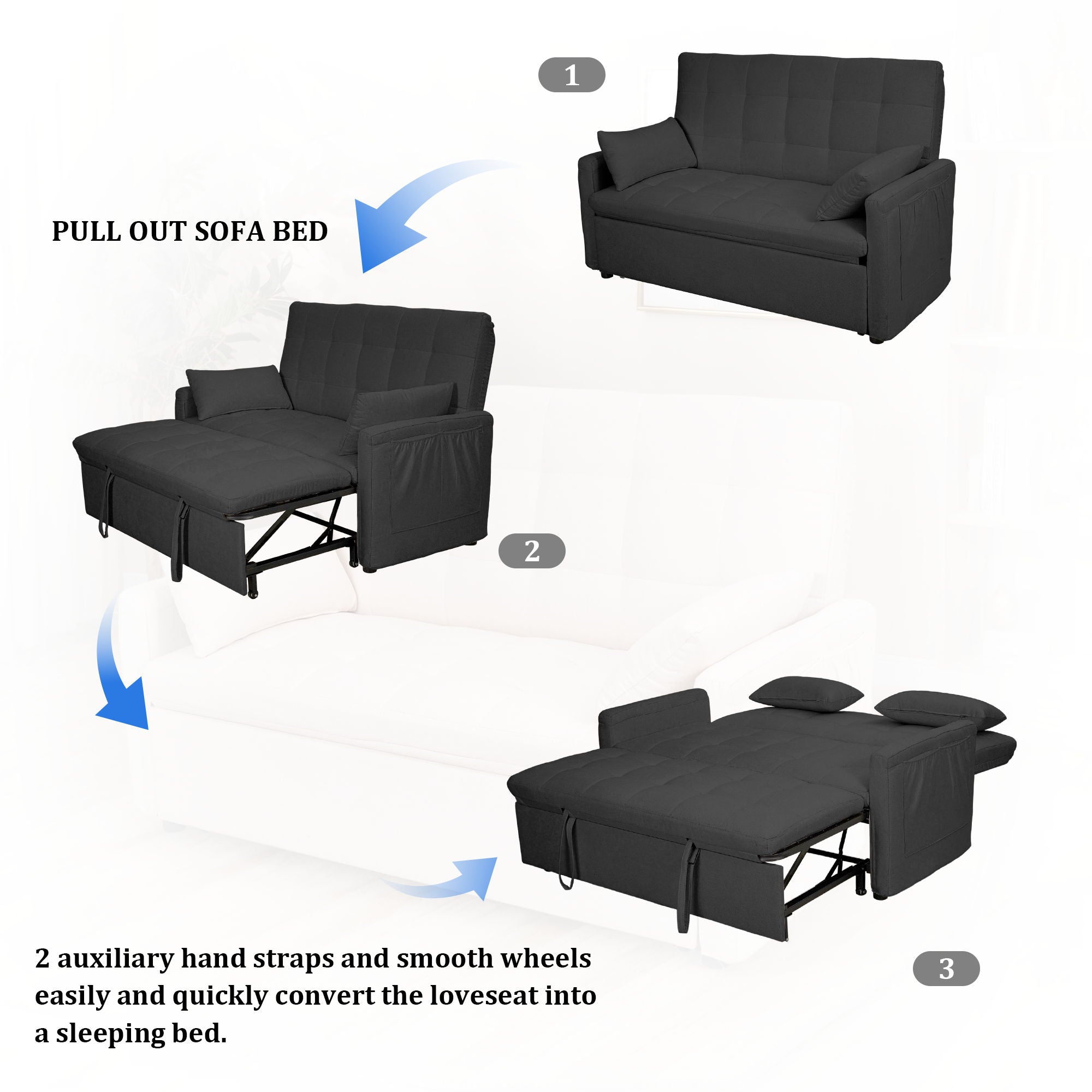 Balus - Sofa Bed Combination With Storage Pockets