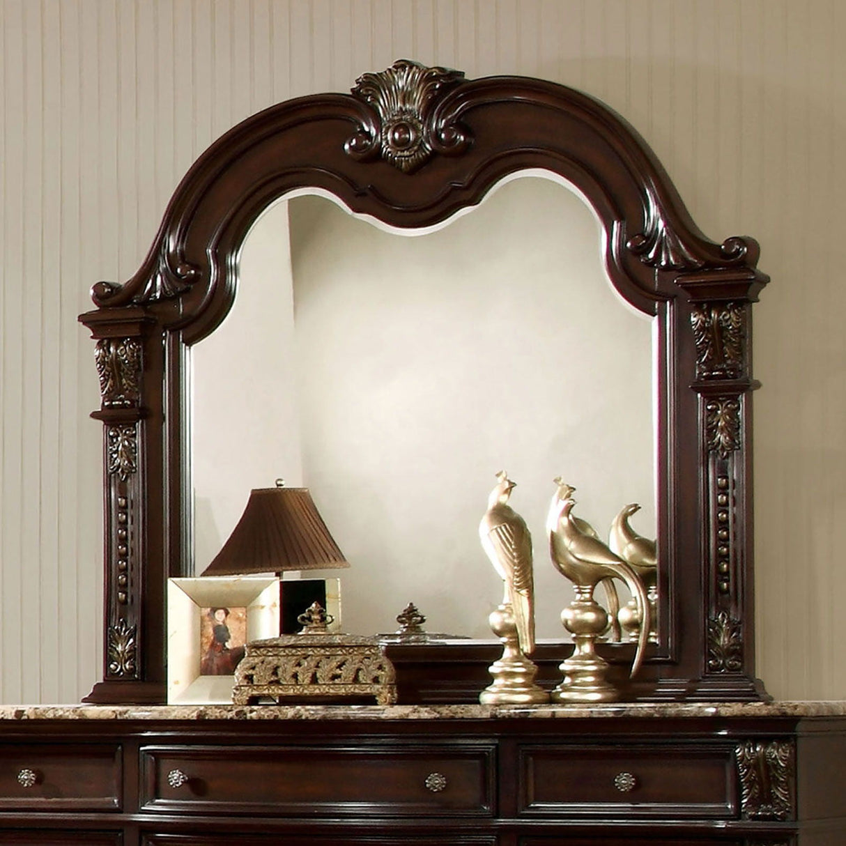 Furniture of America Fromberg - Mirror - Brown Cherry | Meri Furniture